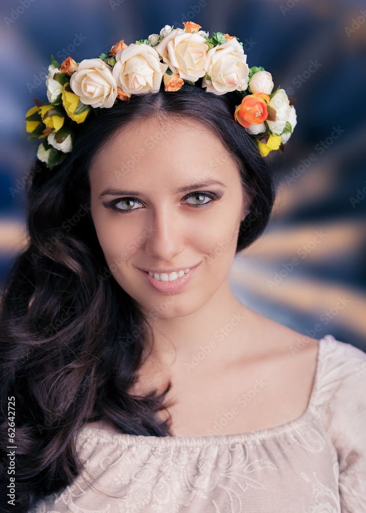 Woman with Floral Wreath Woman with Floral Wreath