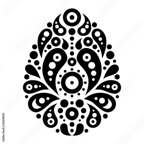 Ornamental floral decorative easter egg.