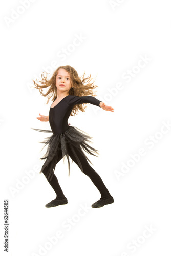 Beauty dancer girl in motion