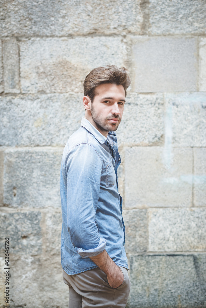 young handsome fashion model man