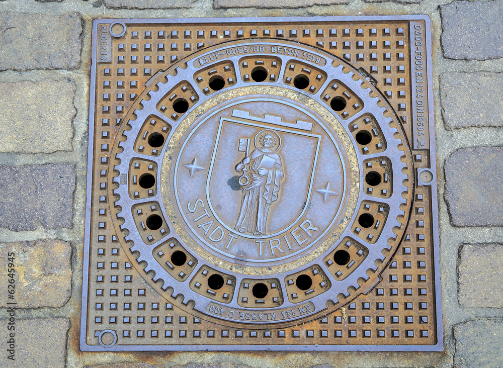 manhole cover emblem of Trier