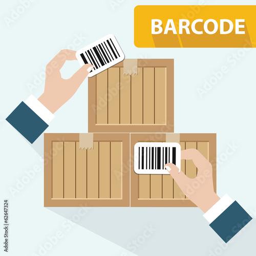 Bar-code,Logistics concept