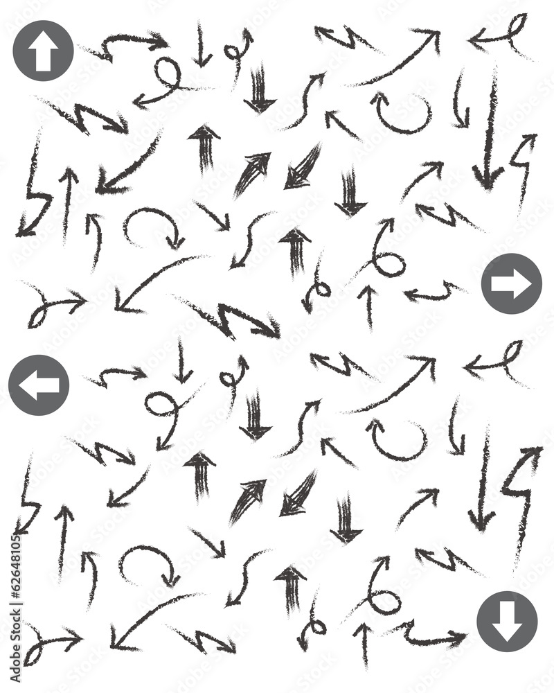 Arrows on white background,black version Arrows on white background,black version