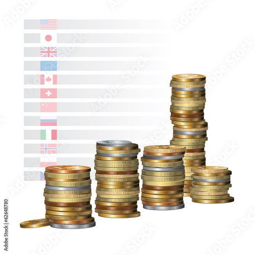 Stacks of coins