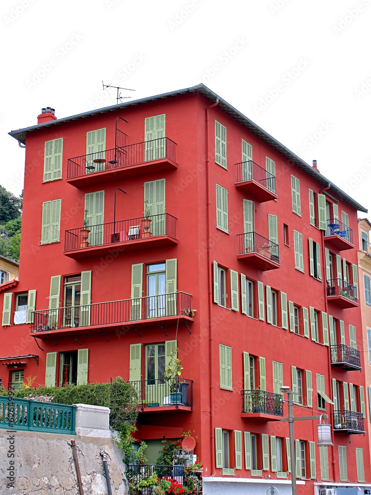 Naklejka premium immeuble rouge