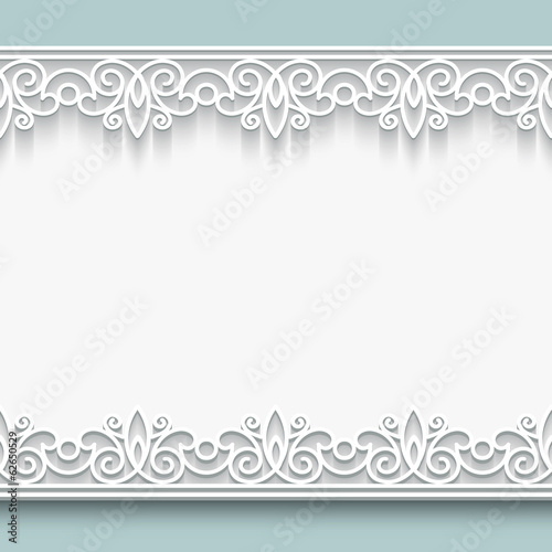 Paper lace frame
