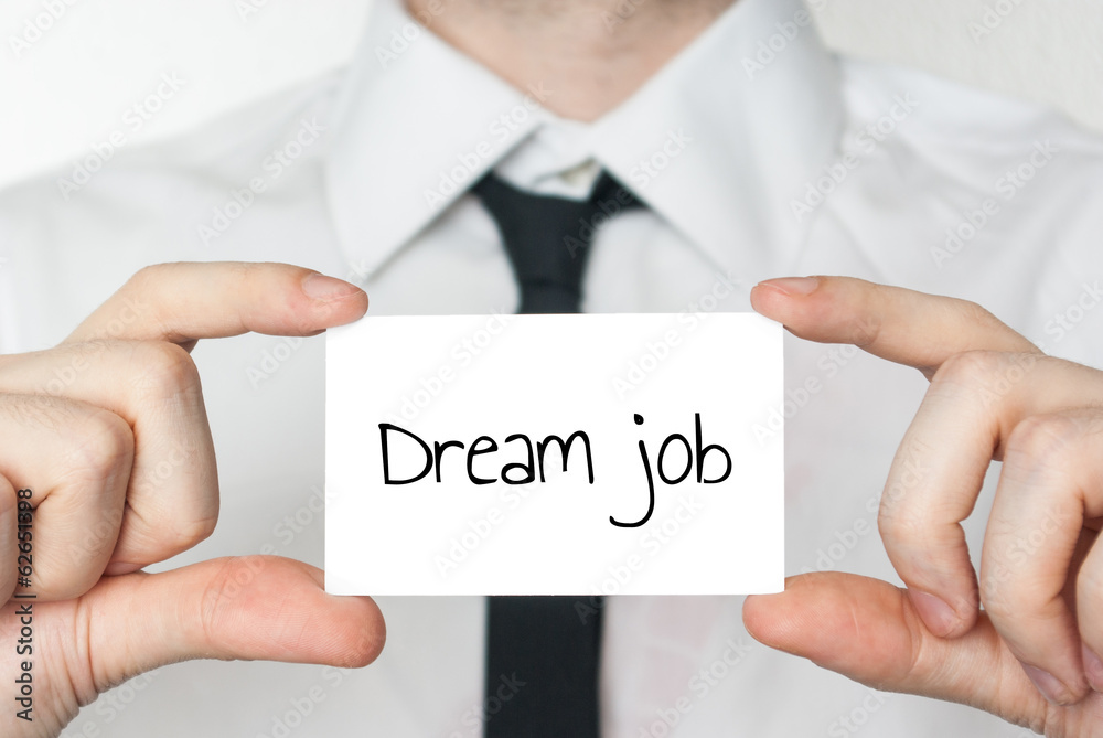 Dream job on a card Dream job on a card
