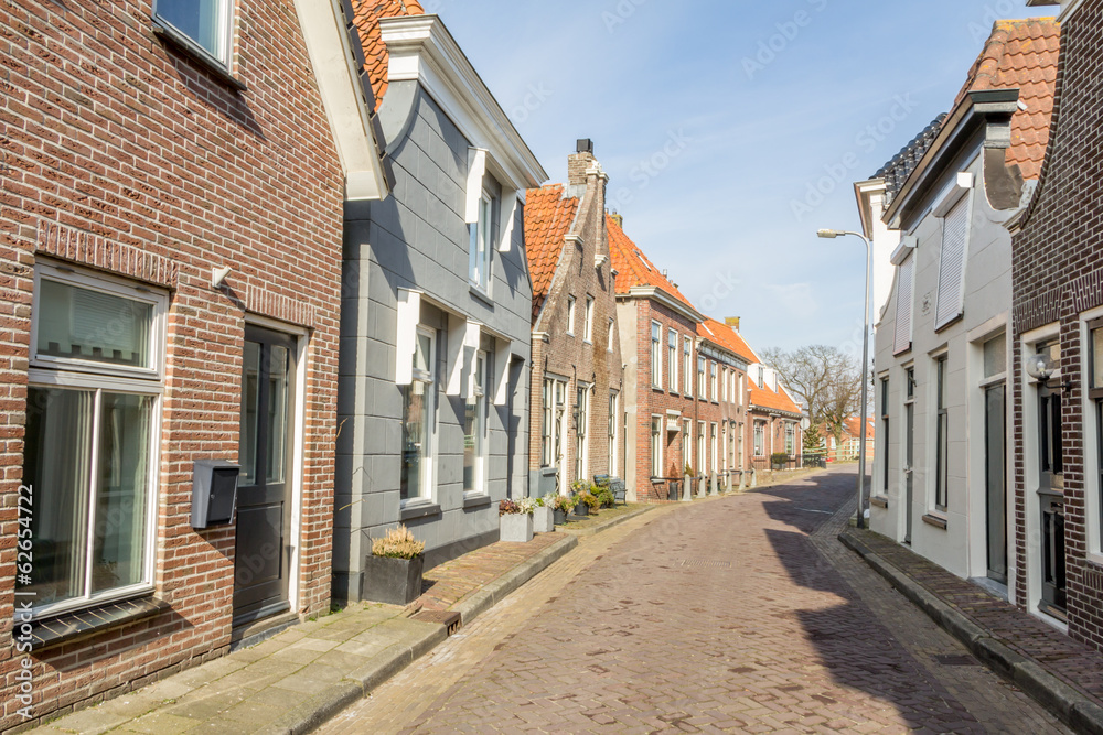 Traditional Dutch houses in a smal village