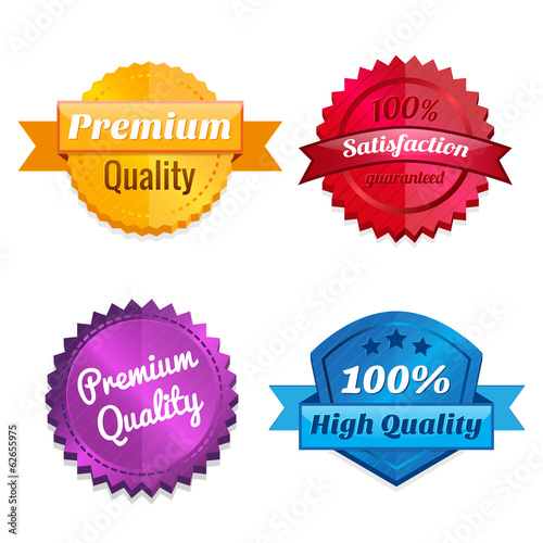 Set of product offer emblems