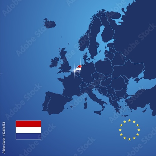 Netherlands map cover vector