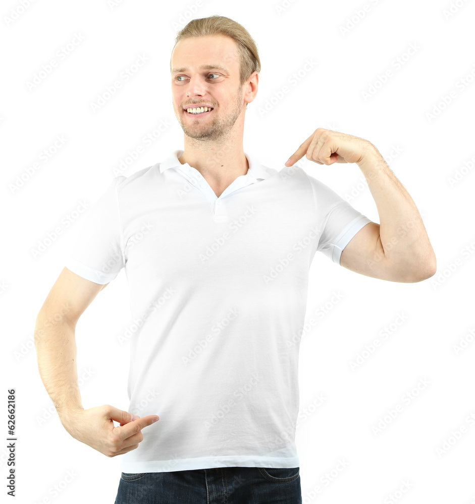 Handsome young man isolated on white Handsome young man isolated on white