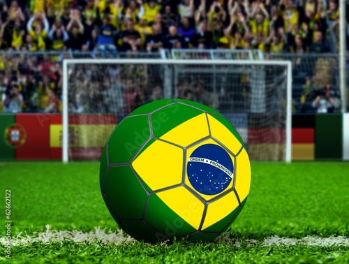 Brazil Ball with Goal Post and Crows