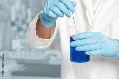 Chemical blue Liquid mix