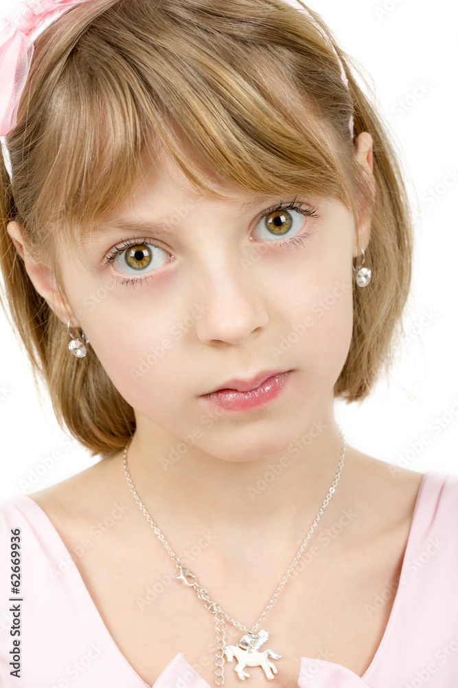 Studio portrait of young beautiful girl