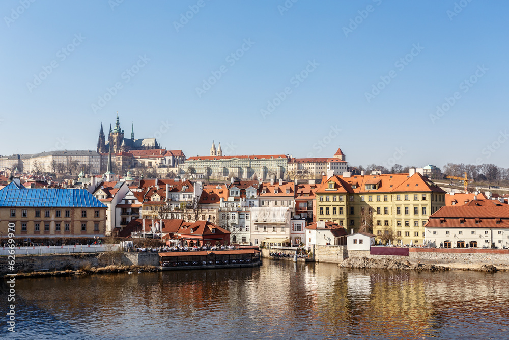 View of the castle and the Vltava River