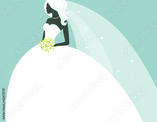 Beautiful bride in white dress
