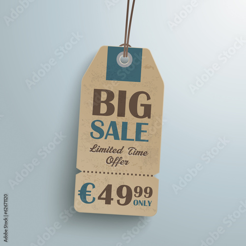 Vintage Price Sticker Silver Background