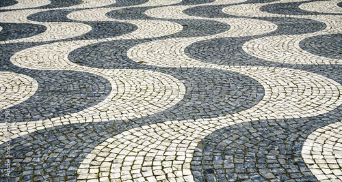 Tile floor in Lisbon, Portugal