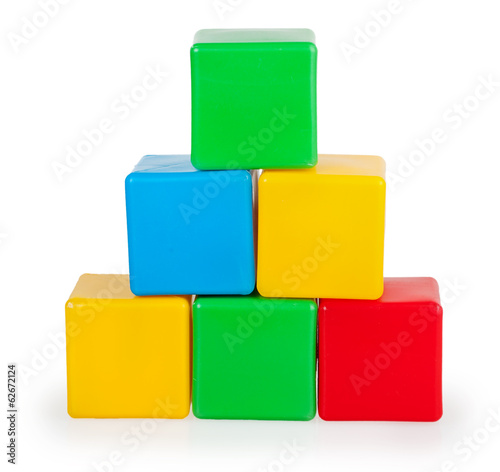 Obraz na płótnie colorful plastic toy blocks