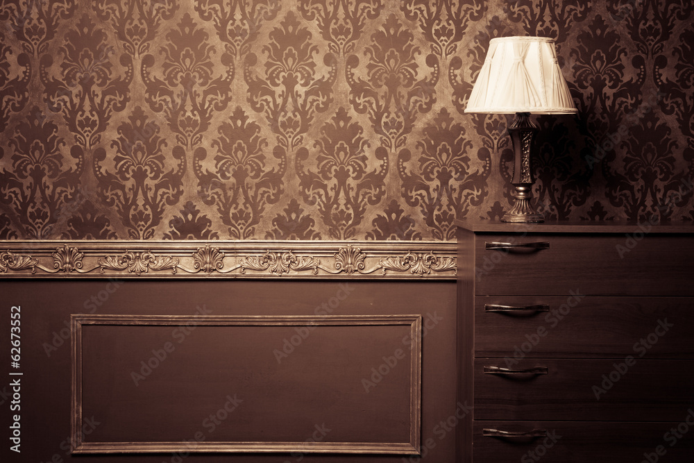 Fototapeta premium Vintage room interior toned image