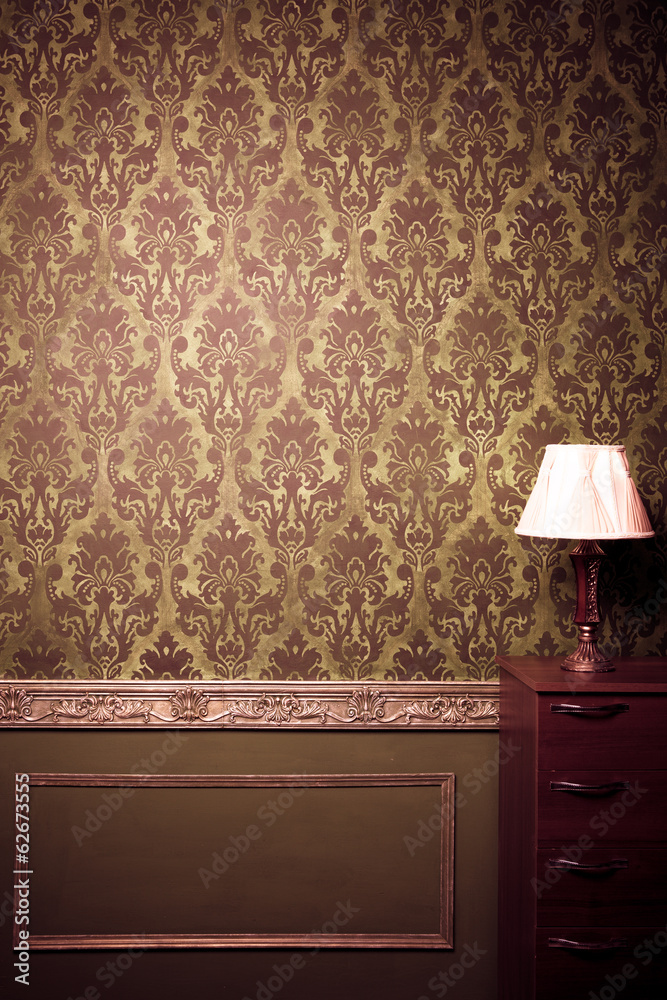 Naklejka premium Vintage room interior toned image