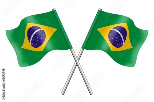 Duas bandeiras brasileiras photo