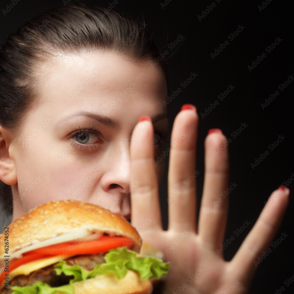 girl says stop junk food