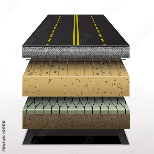 section of asphalt road