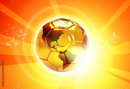 sunny soccer ball with word map