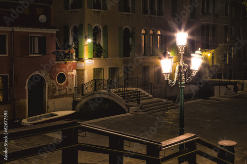 Night View of a Venice Street