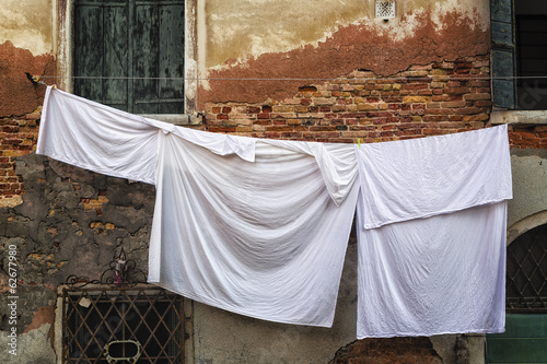 Washings Drying in Venice photo