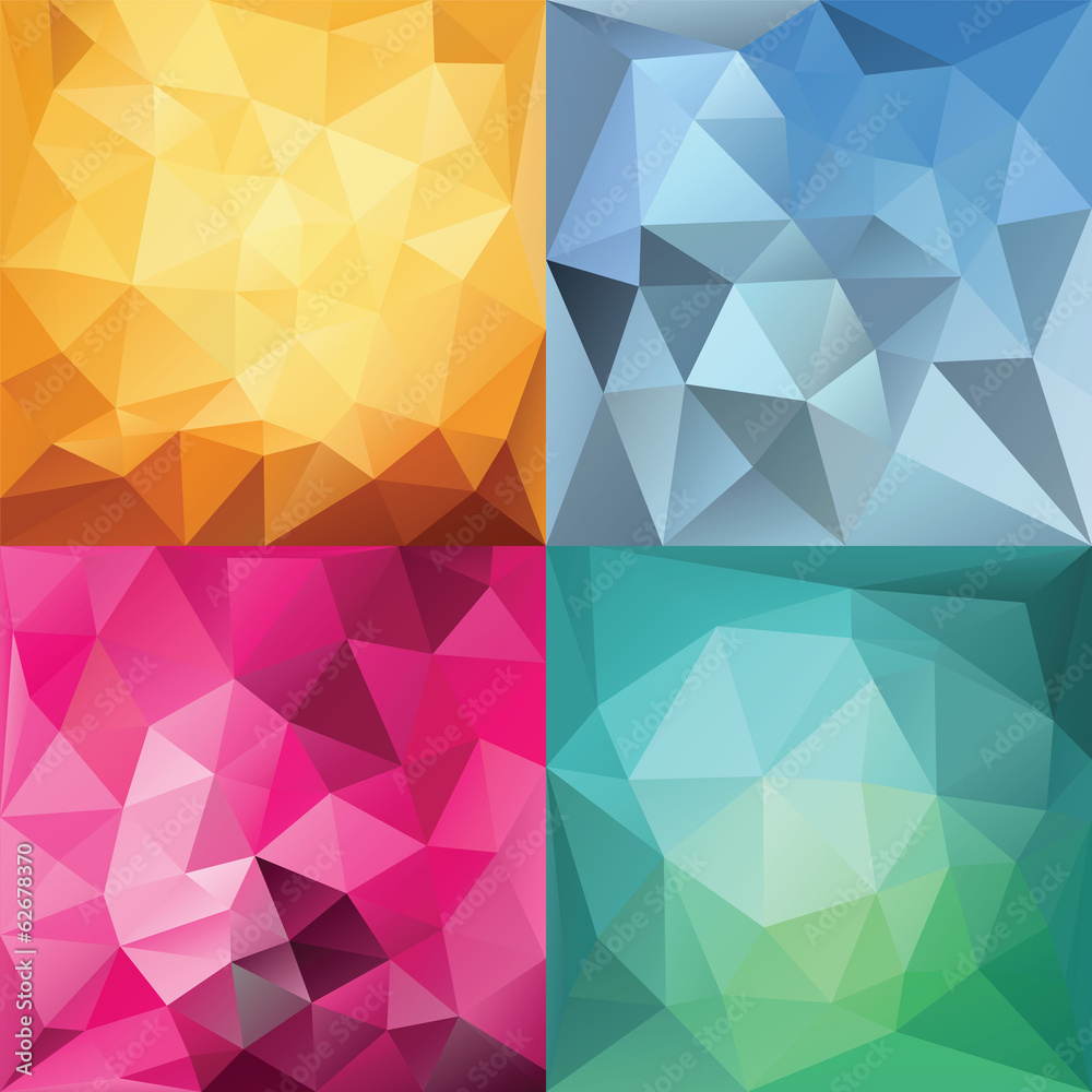 Fototapeta premium Polygonal Geometric backgrounds.