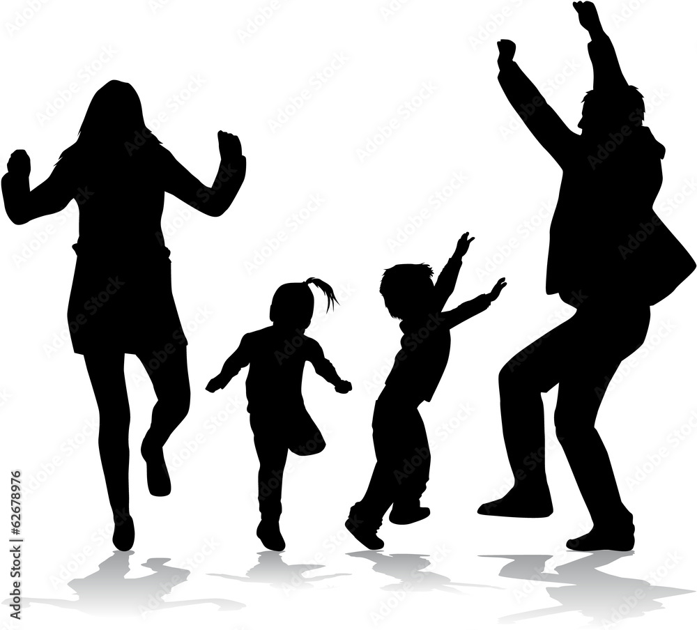 Fototapeta premium Family Silhouettes