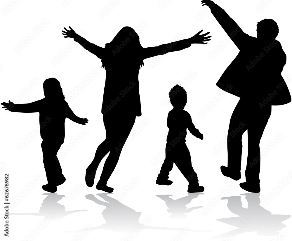 Obraz premium Family Silhouettes