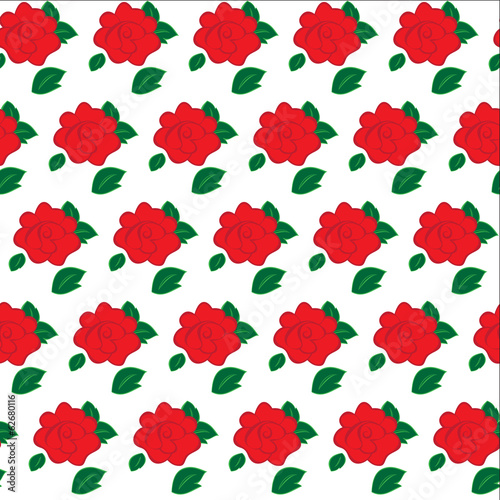 Seamless pattern of flowers roses