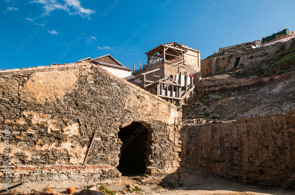 Fototapeta premium Sardinia: Argentiera village, former mining town.