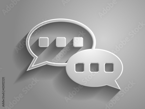 3d Vector illustration of dialog icon