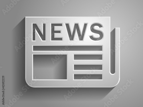 3d Vector illustration of news icon