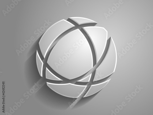 3d Vector illustration of globe icon