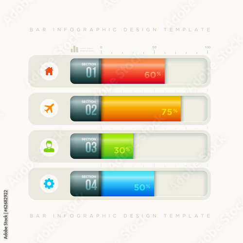 Bar infographic design template