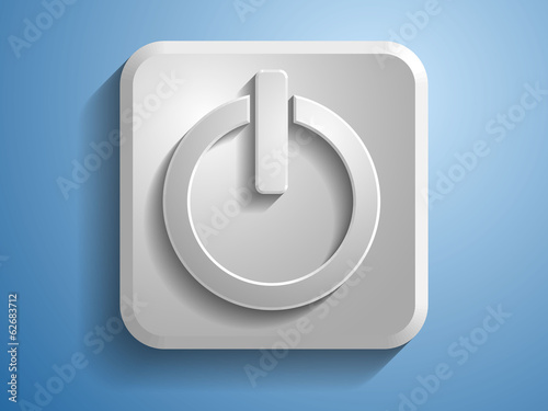 3d Vector illustration of a power icon