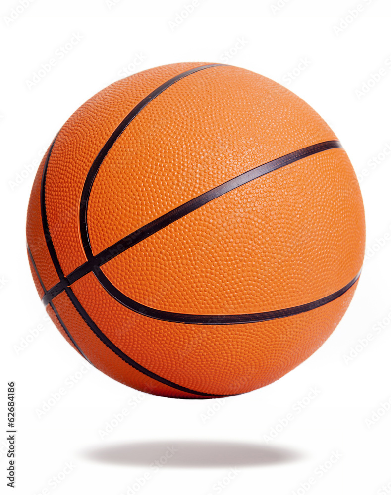 Orange basketball isolated over white background