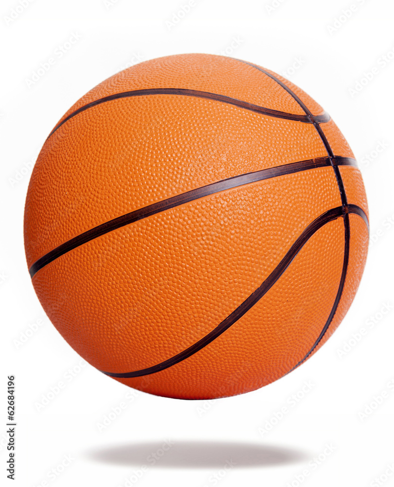 Orange basketball isolated over white background