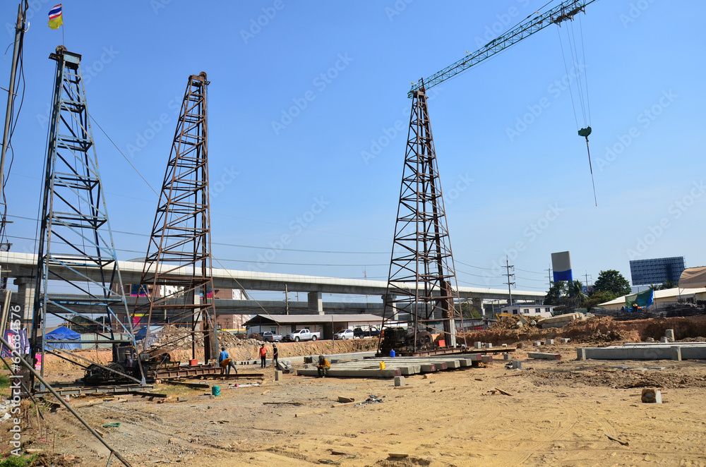 Building construction Site at Thailand