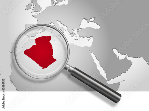 Landkarte *** Nordafrika Algerien