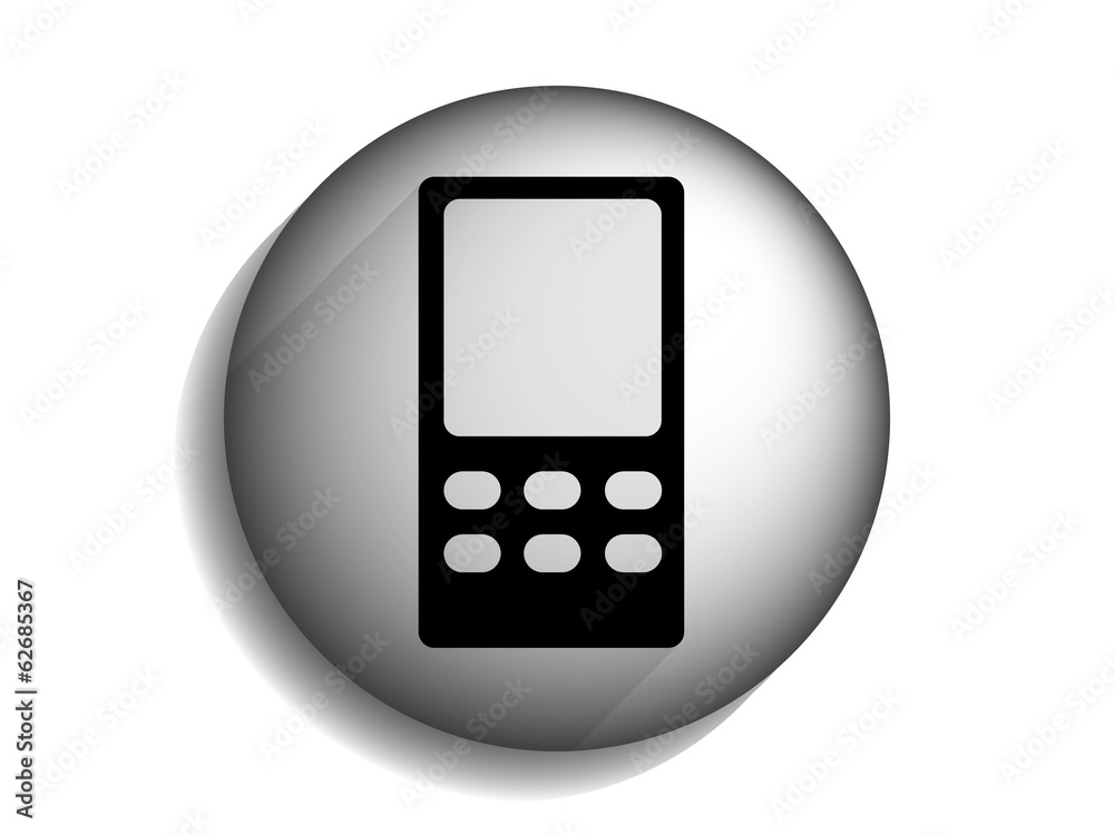 Flat long shadow icon of cellphone Flat long shadow icon of cellphone