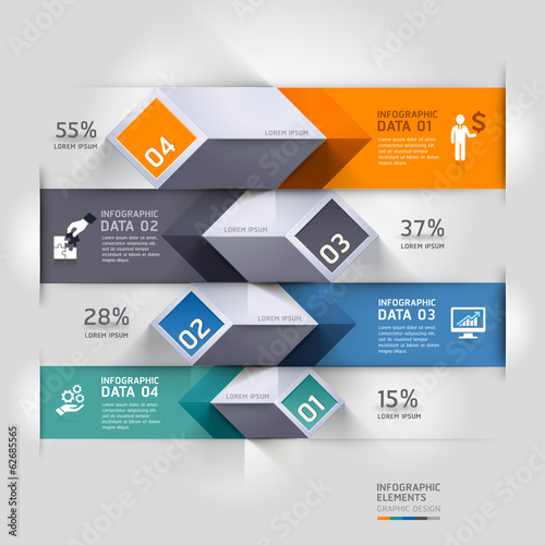 Abstract 3d diagram infographics options. Vector illustration. c