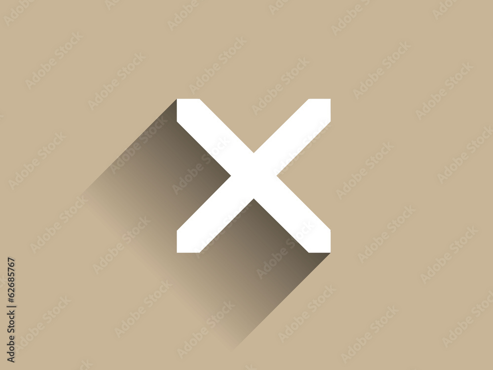 Obraz premium Flat long shadow icon of prohibit