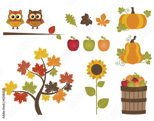 Fototapeta Naklejka Na Ścianę i Meble -  Fall set
