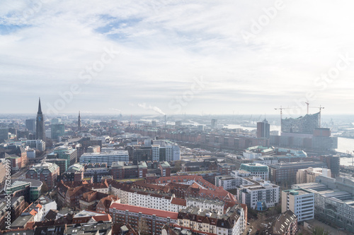 View over Hamburg